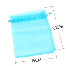 Sac en Organza 15x20cm 17x23cm 20x30cm 200 pièces/sac sélection 21 couleurs sacoches cadeaux