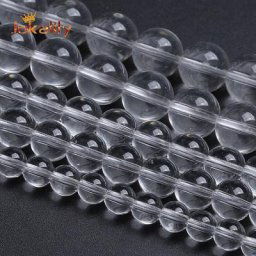 Perles de verre en cristal blanc Transparent rondes en pierre naturelle pour la fabrication de