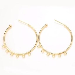 Crochets de boucles d'oreilles en cuivre 10 pièces gros fils d'oreille base multi-trous