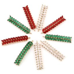 DoreenBeads – connecteur de longue bande d'olive connecteurs en cuivre et verre Marquise pour