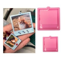 Moule en silicone pour cadre photo moule en résine XY porte-clés breloques pendentif artisanat