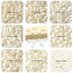 Perles acryliques ovales beiges perles goutte d'eau breloques pour bijoux fantaisie boucles