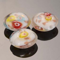 Miasol – perles de Chamilia en verre Milleflori 5x20x10mm disque rond plat perles d'espacement