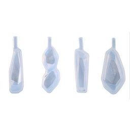 Moule en résine UV 4XBF pour boucles d'oreilles et porte-clés fait à la main colliers pendentifs
