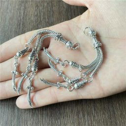 JunKang couteau Long en alliage pomme de pin drapeau pendentif DIY 33 chapelet perles musulman