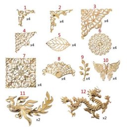 Moule en résine époxy or feuilles de Dragon papillon garnitures en cuivre fin bijoux à faire