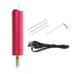 Ensemble de micro-perceuses électriques portables en aluminium pour bricolage mèches rotatives Kit