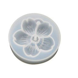 Moule à fleurs de cerisier en cristal époxy fait à la main pendentif miroir avec trou moule en