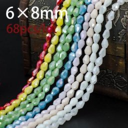 Perles chinoises de qualité supérieure A 68 pièces 5500 facettes 6x8MM goutte d'eau verre de