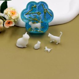 SNASAN-Mini artisanat de paysage de petit chat 3D moules de remplissage de bijoux en résine faits à
