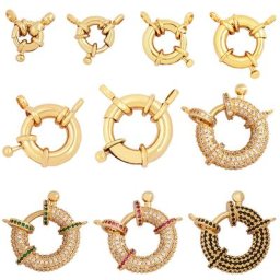Bijoux de fermoir de forme variable ronde chimstructure simple pour la présidence colliers
