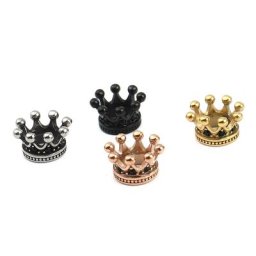 Perles de couronne en acier inoxydable pour bijoux or document exécutif or antique biscuits