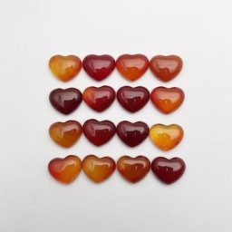 Cabochon de cabine en forme de cœur 18MM perles en pierre naturelle agate rouge pour la