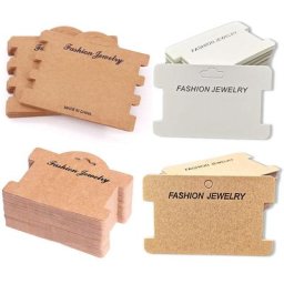 Cartes d'emballage en papier kraft pour bricolage cartes d'affichage de bijoux bande de sauna