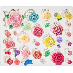 Moules en Silicone de roses en fleurs pour la fabrication de savon faits à la main chocolat