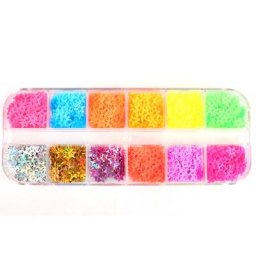Paillettes Fluorescentes Brillantes dans le Noir Moule en Résine Forme de Remplissage Xy 12