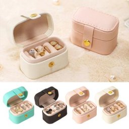 Boîte à matiques de mariage portable étui en PU pour proposition présentoir à bijoux emballage de