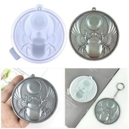 Porte-clés en Silicone Semi-stéréoscopique moule en époxy pour pendentif ornements cadeau de