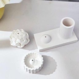 4x be porte-bâton d'encens en Silicone moule de Lotus chandelier en plâtre moule de moulage époxy