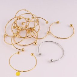 2 pièces/lot or acier inoxydable extensible Bracelet Bracelet résultats de bijoux Bracelet réglable