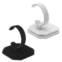Présentoir de bijoux en velours de Type C support de présentoir de montre nouveau noir et blanc