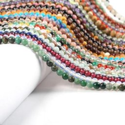 Perles rondes semi-précieuses en pierre naturelle pour bricolage fabrication artisanale de