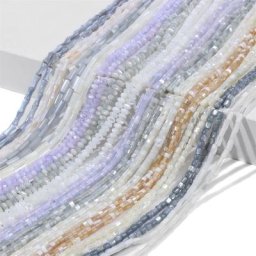 Heishi-Perles de Coquillage Gris Naturel Teintées en Nacre Rondelle en Forme de Bambou pour