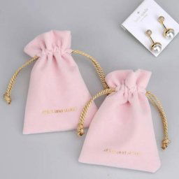 Sacs cadeaux en velours rose sac de rangement de voyage pour bijoux 8x10cm 9x12cm 10x15cm