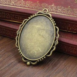 Cabochons pour l'été 30x40mm Cameo/cadre en verre paramètres de lunette plateau blanc