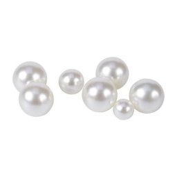 Perles Rondes en Plastique Acrylique Blanc Brcorporelle 6 8 10mm ABS 216.239. sans Trou