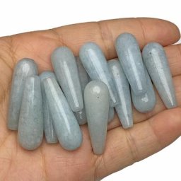 Perles en pierre aigue-marine 10x30mm gouttes d'eau naturelles amples artisanat pour la
