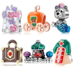 Breloque en argent 925 de haute qualité en émail pour Bracelet perles originales accessoire de