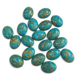 Cabochon en pierre naturelle sans trou perles dispersées bleu charbon accessoires de bague de