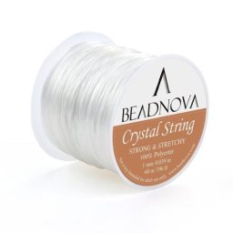 Corde élastique en polyester et cristal de 1mm 60 m/rouleau fil pour perles bracelet collier à