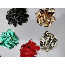 Pièces d'écailles de poisson WRB1019 composants de bijoux argent or rouge vert couleurs