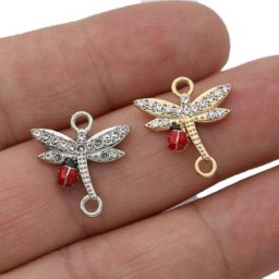 Connecteurs de breloques en émail cristal plaqué or pour bijoux accessoires de bracelet exécutif