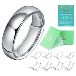 Ajusteur de Taille de Bague Invisible en Silicone 8 Pièces/Ensemble Outils de Bijoux