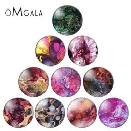Cabochon en verre acrylique coloré 10 pièces mélange 12mm/14mm/16mm/18mm/20mm/25mm/30mm photo