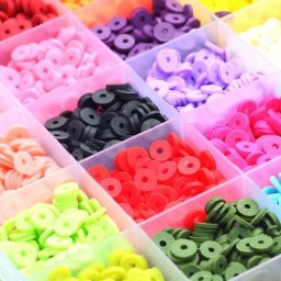 Perles d'Espacement Plates en Argile Polymère pour Collier Bracelet Bijoux de Bricolage pour