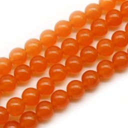 Pierre Naturelle AAA Calcédoine Orange Jades Perles d'Espacement pour Bijoux Bricolage Bracelet