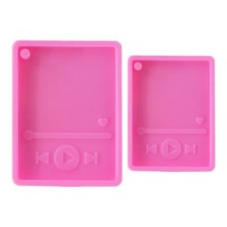 Porte-clés lecteur de musique DIY moule en résine époxy bijoux pendentif moule en Silicone