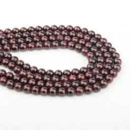 Perles rondes en pierre naturelle grenat breloques élégantes pour bijoux Bracelet et collier
