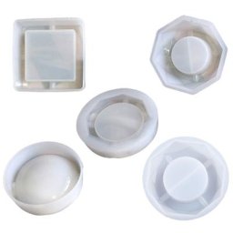 Moule en résine époxy cristal cendrier rond/carré/losange/polygone moulage en Silicone bricolage