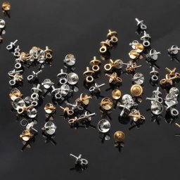 Pendentif à Breloques en Or Rhodium Connecteur de Bélière Perles Capuchon d'Extrémité pour