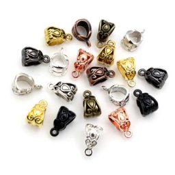 20 pièces 13x8x8mm perles Bails pendentifs fabrication de bijoux collier à faire soi-même Antique