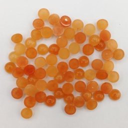 Breloques rondes en pierre de 6mm CABOCHON de cabine Orange jaune accessoires de bijouterie 50