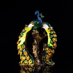 QIFU – belle décoration paon en métal pour mariage