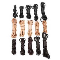 Corde plate en cuir véritable de vache 2 mètres 2mm 3mm 4mm 5mm 6mm 8mm pour bijoux