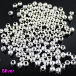 Lot de 200 billes lisses en fer à la mode perles d'espacement pour la fabrication de bijoux