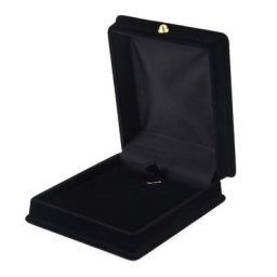 Boîte-cadeau de collier en velours noir présentoir de rangement de voyage pour étui pendentif
